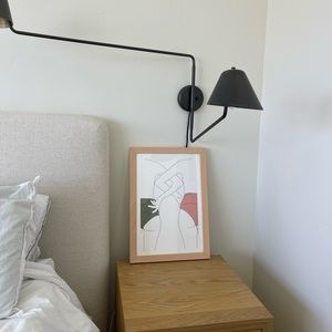 Besties Line Drawing Wall Art Print With Frame